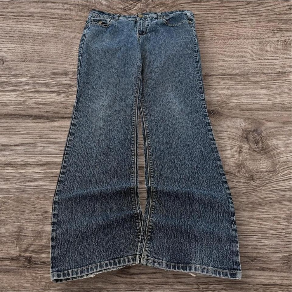 Y2K Grunge Slim Flared Jeans 34x31